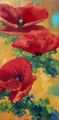 Coquelicots dans un champs de blé 30x60 n°1 - Fleurs