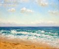 Plage aux Antilles 10F 55x46 - Marine