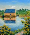 Moulin à marée de Pompère Badem 10F 55x46 - Marine
