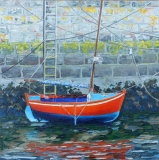 Vieux voilier orange au port du Croisic Vendue - Marine
