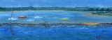 Trait du Croisic  Acrylique sur bois (palette) 37x105 2018 Vendue - Marine