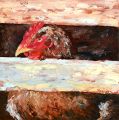 Poule crêtoise 20x20 - Crête