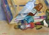 Recyclage 40x30 Aquarelle - Natures mortes