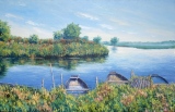 Paysage briéron 99x64 huile - Paysages briérons