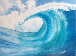 Vague de Teahupoo n°2   15F 54x65 - Polynésie 2012, 2013