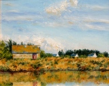 Cabane dans les marais salants 6F 41x33 huile - Marais salants
