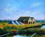 Les salorges de Trévaly 10F 55x46 huile - Marais salants
