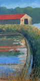 Marais salants de Mesquer n°1 60x30 Acrylique 2015 - Marais salants