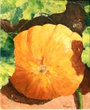 Potiron dans le potage 6F 41x33 huile sur toile de lin - Cultures maraîcheres et potagères