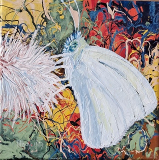 Papillon dans les mouvements climatiques n°13   20x20 - Papillons